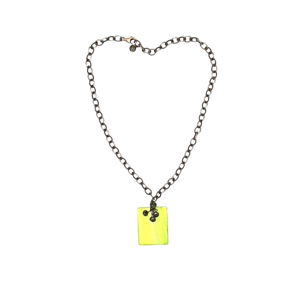 Silpada Green Mother of Pearl & Hematite Necklace